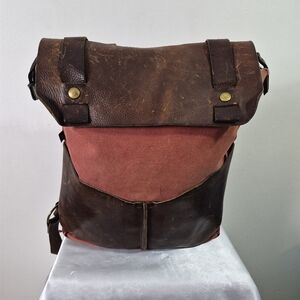 Kazak Laptop Canvas Leather Backpack